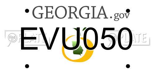 EVU050 Georgia License Plate