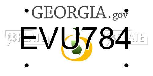 EVU784 Georgia License Plate