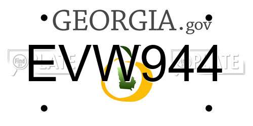 EVW944 Georgia License Plate