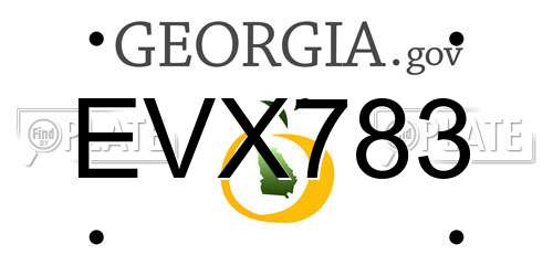 EVX783 Georgia License Plate
