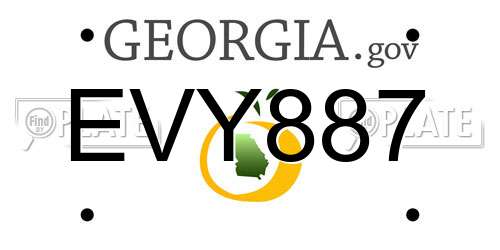 EVY887 Georgia License Plate