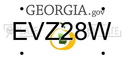 EVZ28W Georgia License Plate