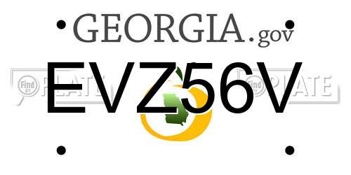 EVZ56V Georgia License Plate