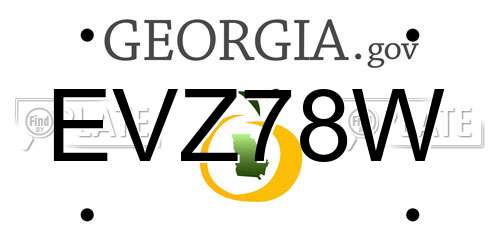 EVZ78W Georgia License Plate
