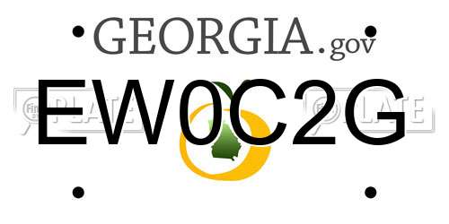 EW0C2G Georgia License Plate