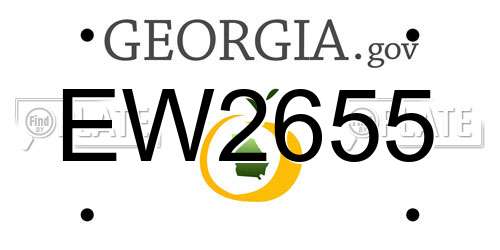 EW2655 Georgia License Plate