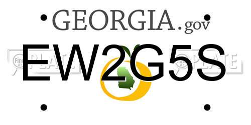 EW2G5S Georgia License Plate