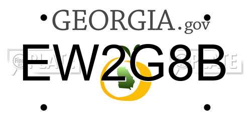 EW2G8B Georgia License Plate