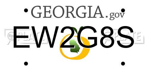 EW2G8S Georgia License Plate