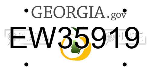 EW35919 Georgia License Plate