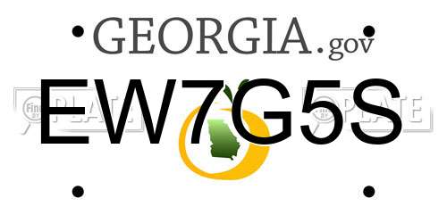 EW7G5S Georgia License Plate