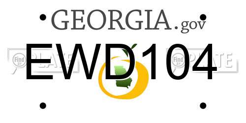 EWD104 Georgia License Plate