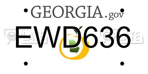 EWD636 Georgia License Plate