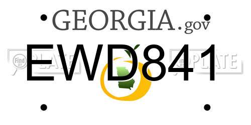 EWD841 Georgia License Plate