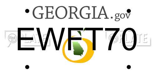 EWFT70 Georgia License Plate