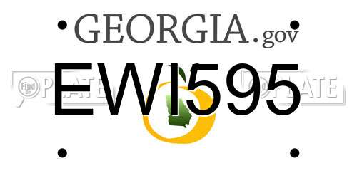 EWI595 Georgia License Plate