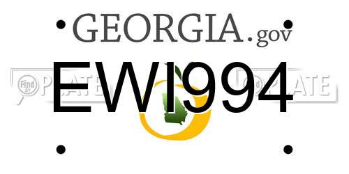 EWI994 Georgia License Plate