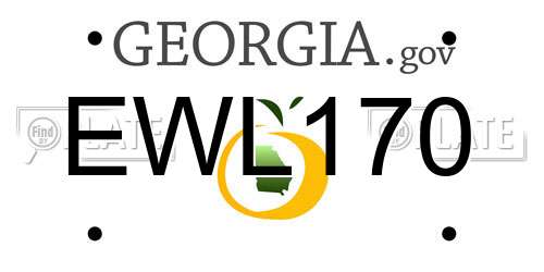 EWL170 Georgia License Plate
