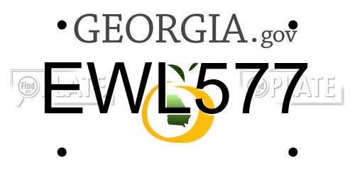 EWL577 Georgia License Plate