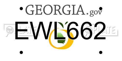 EWL662 Georgia License Plate