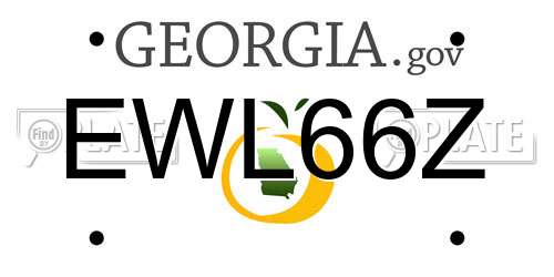 EWL66Z Georgia License Plate