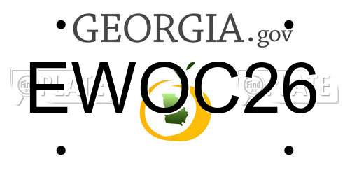 EWOC26 Georgia License Plate