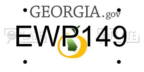 EWP149 Georgia License Plate