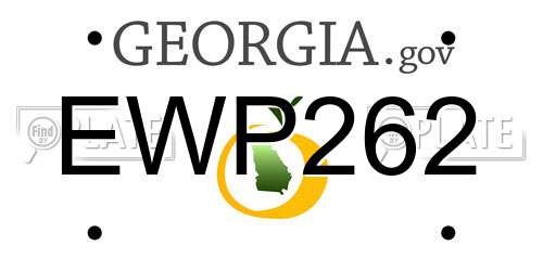 EWP262 Georgia License Plate