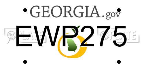 EWP275 Georgia License Plate