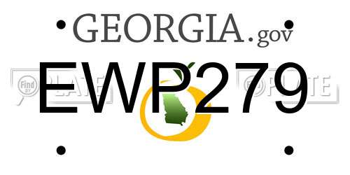 EWP279 Georgia License Plate