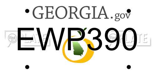 EWP390 Georgia License Plate
