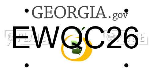 EWQC26 Georgia License Plate