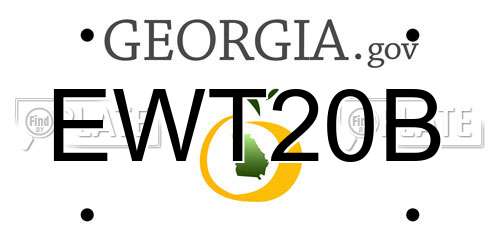 EWT20B Georgia License Plate