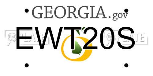 EWT20S Georgia License Plate