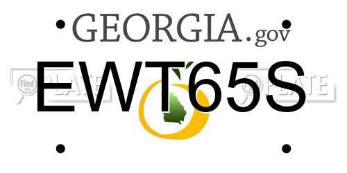 EWT65S Georgia License Plate