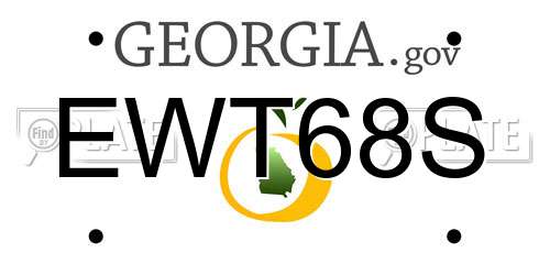EWT68S Georgia License Plate