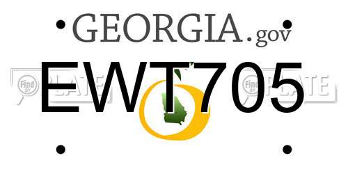 EWT705 Georgia License Plate