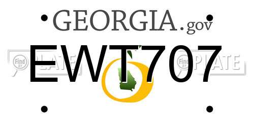 EWT707 Georgia License Plate