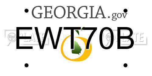 EWT70B Georgia License Plate