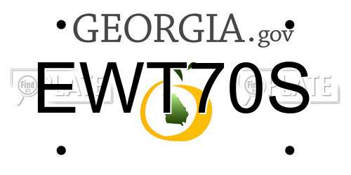 EWT70S Georgia License Plate