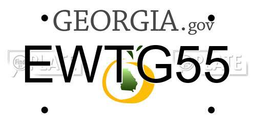 EWTG55 Georgia License Plate