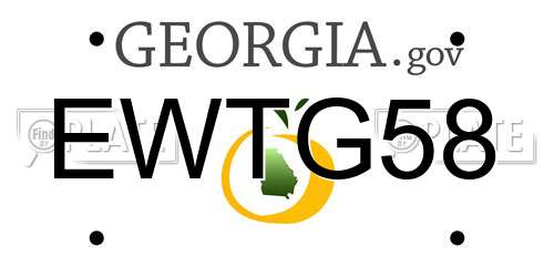 EWTG58 Georgia License Plate