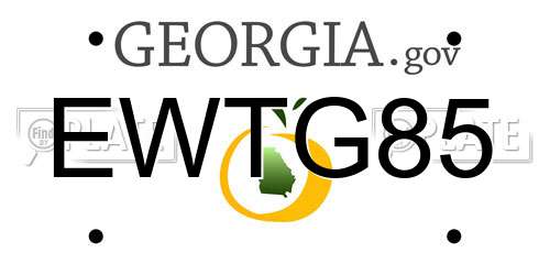 EWTG85 Georgia License Plate