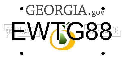 EWTG88 Georgia License Plate