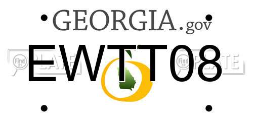 EWTT08 Georgia License Plate