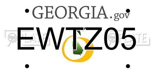 EWTZ05 Georgia License Plate