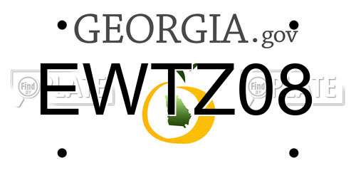 EWTZ08 Georgia License Plate