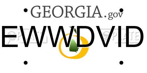 EWWDVID Georgia License Plate