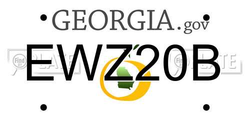 EWZ20B Georgia License Plate