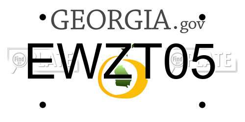 EWZT05 Georgia License Plate